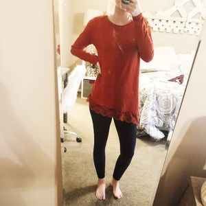 Asymmetrical top with lace!